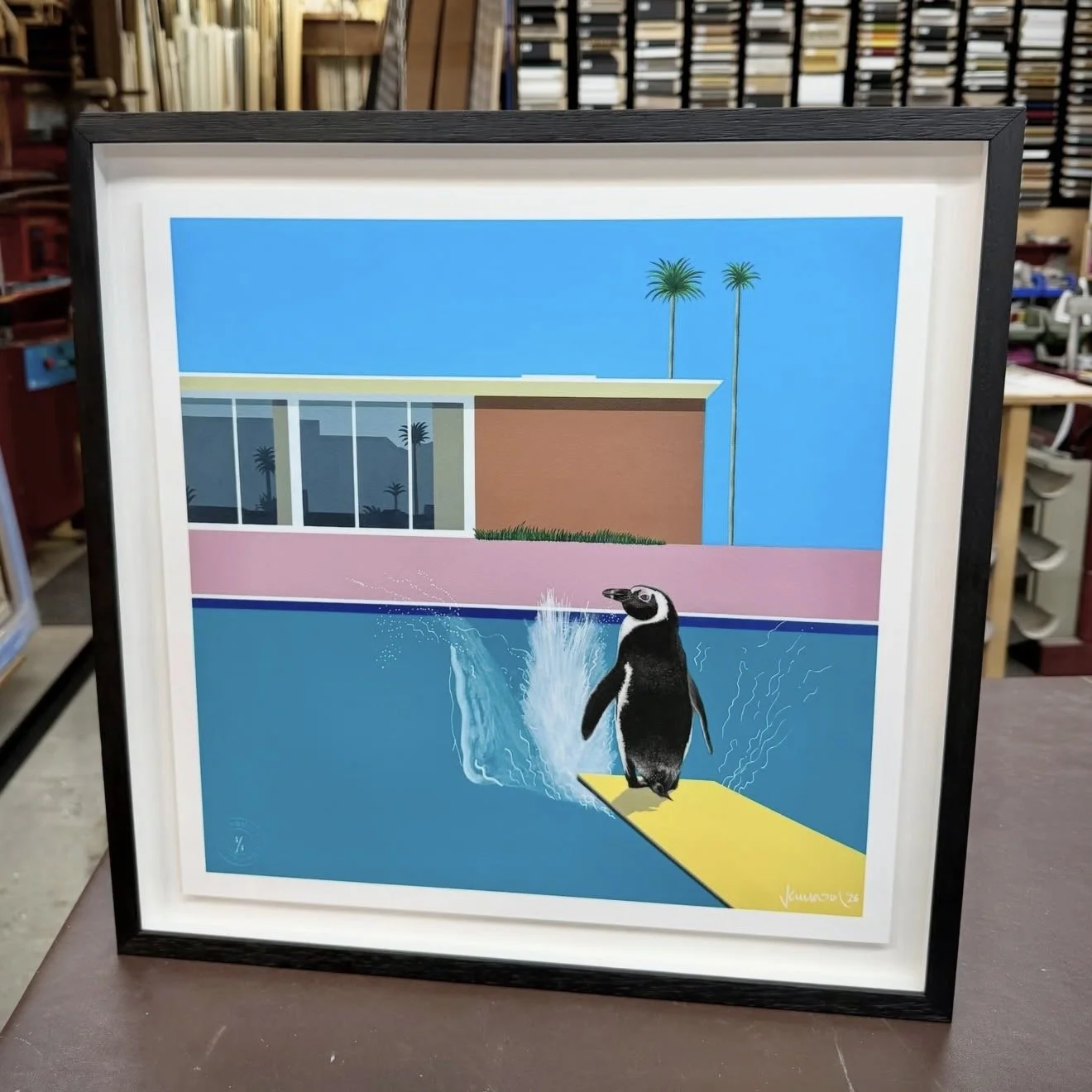 "A Smaller Splash" Large (40 x 40cm) hand finished print
