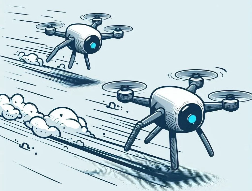 Playing tag with robots