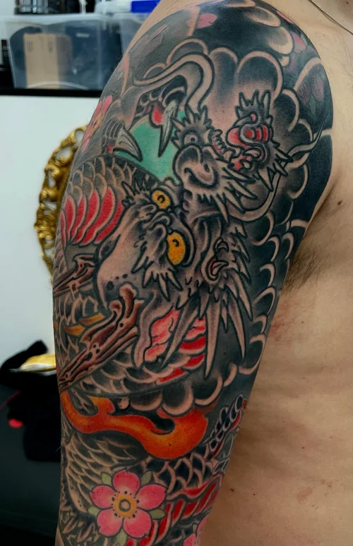 Japanese tattoo by Massimo Cioni