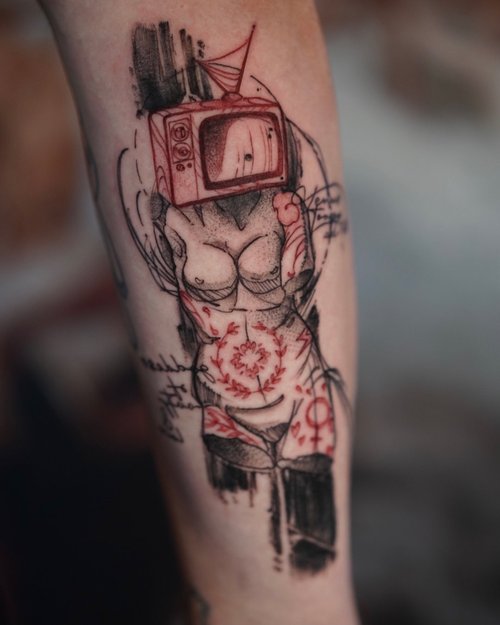Anime style tattoo by Andres