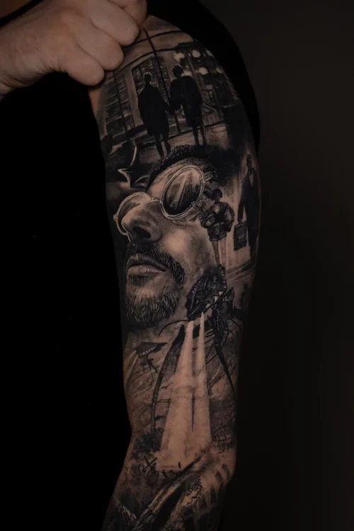 Black and grey realism tattoo