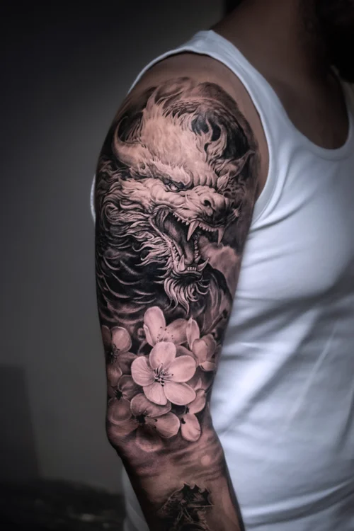 Black and grey realism tattoo by Vlad