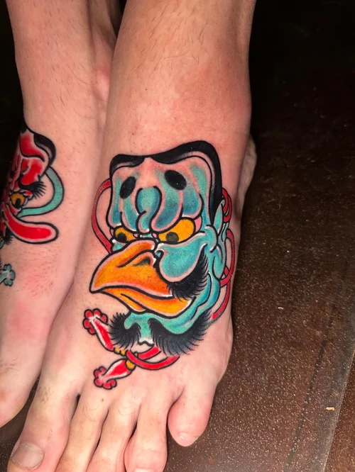 Japanese old school tattoo by Massimo Cioni