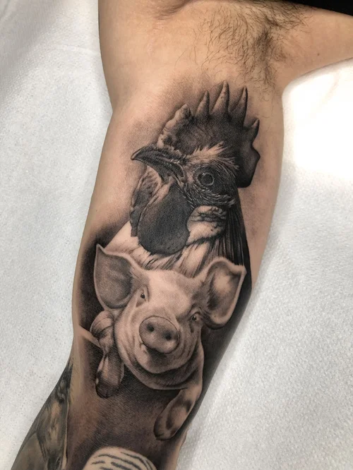Black and grey realism tattoo