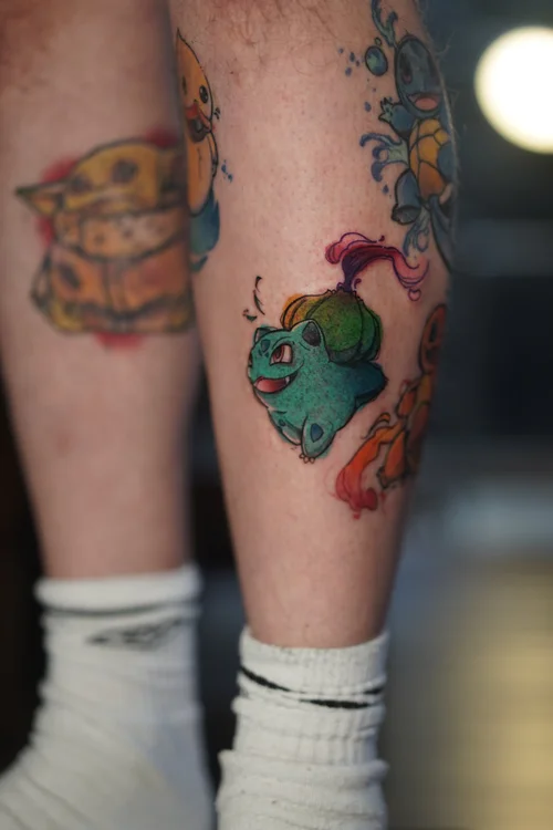 Pokemon themed tattoo by Andres Velasco