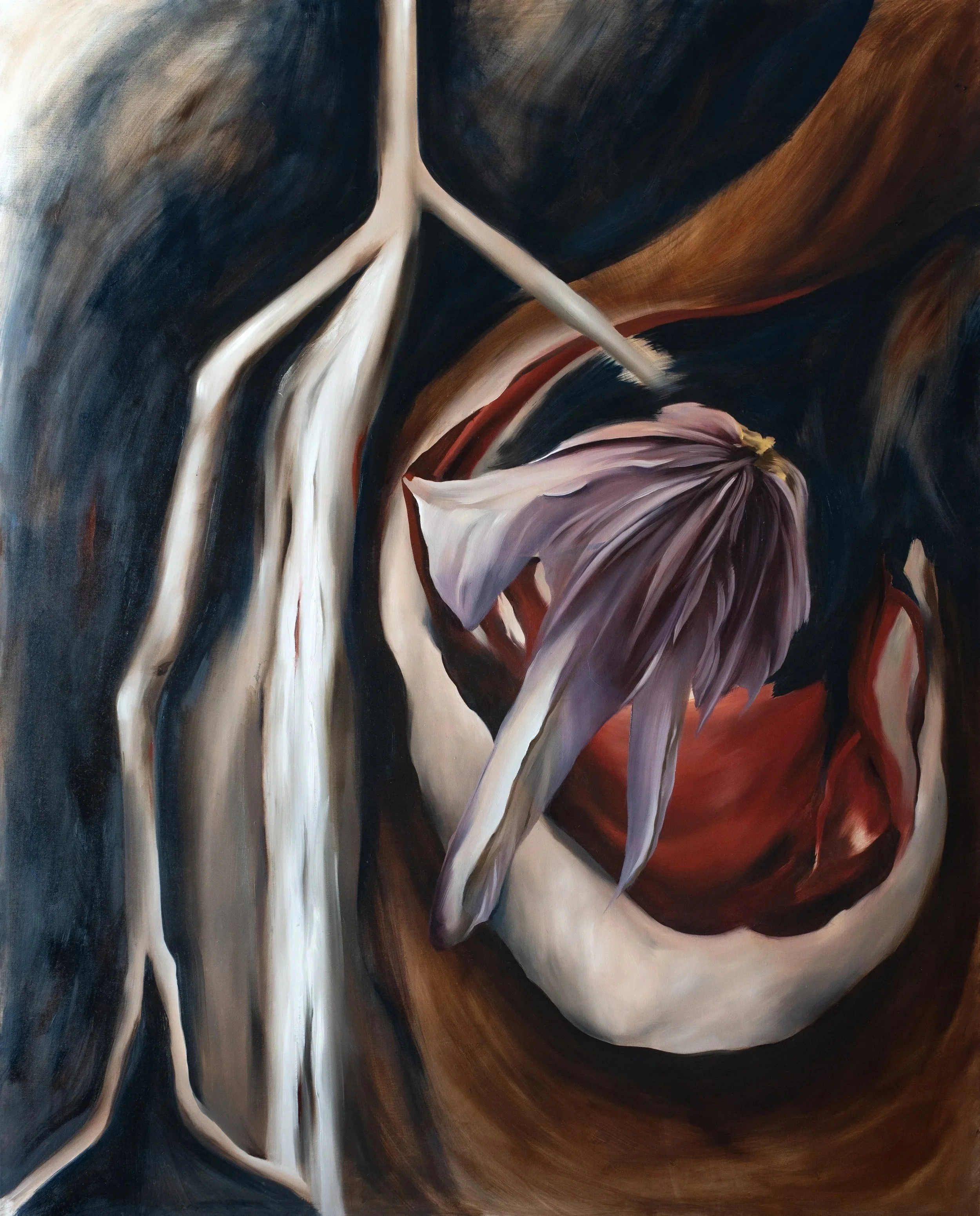 "Cots (The Walker)" 48" x 60" Oil on Linen. 2026