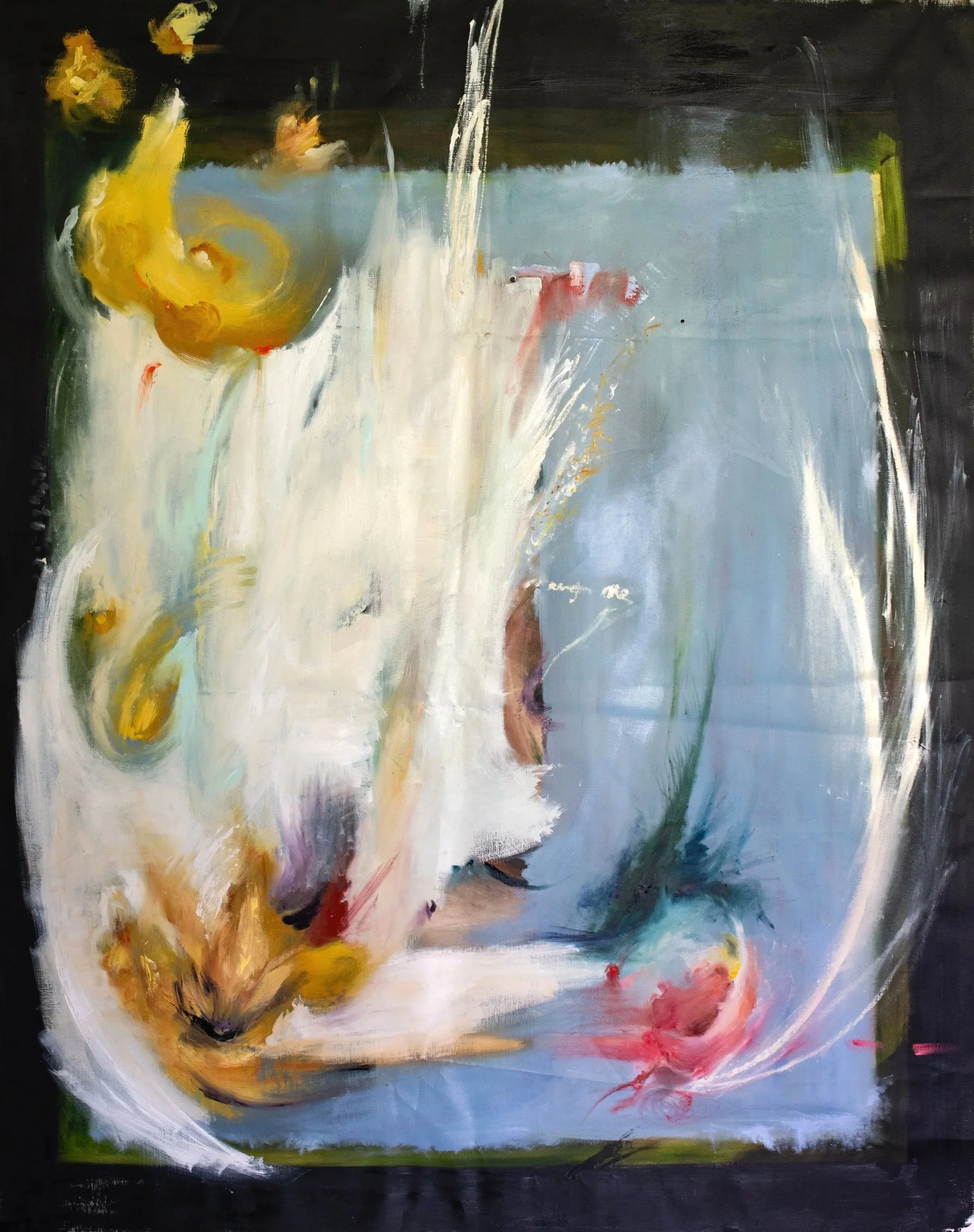 Untitled (Cavalry) . 65" x 80", Oil and Oil Stick on Linen, 2026. 