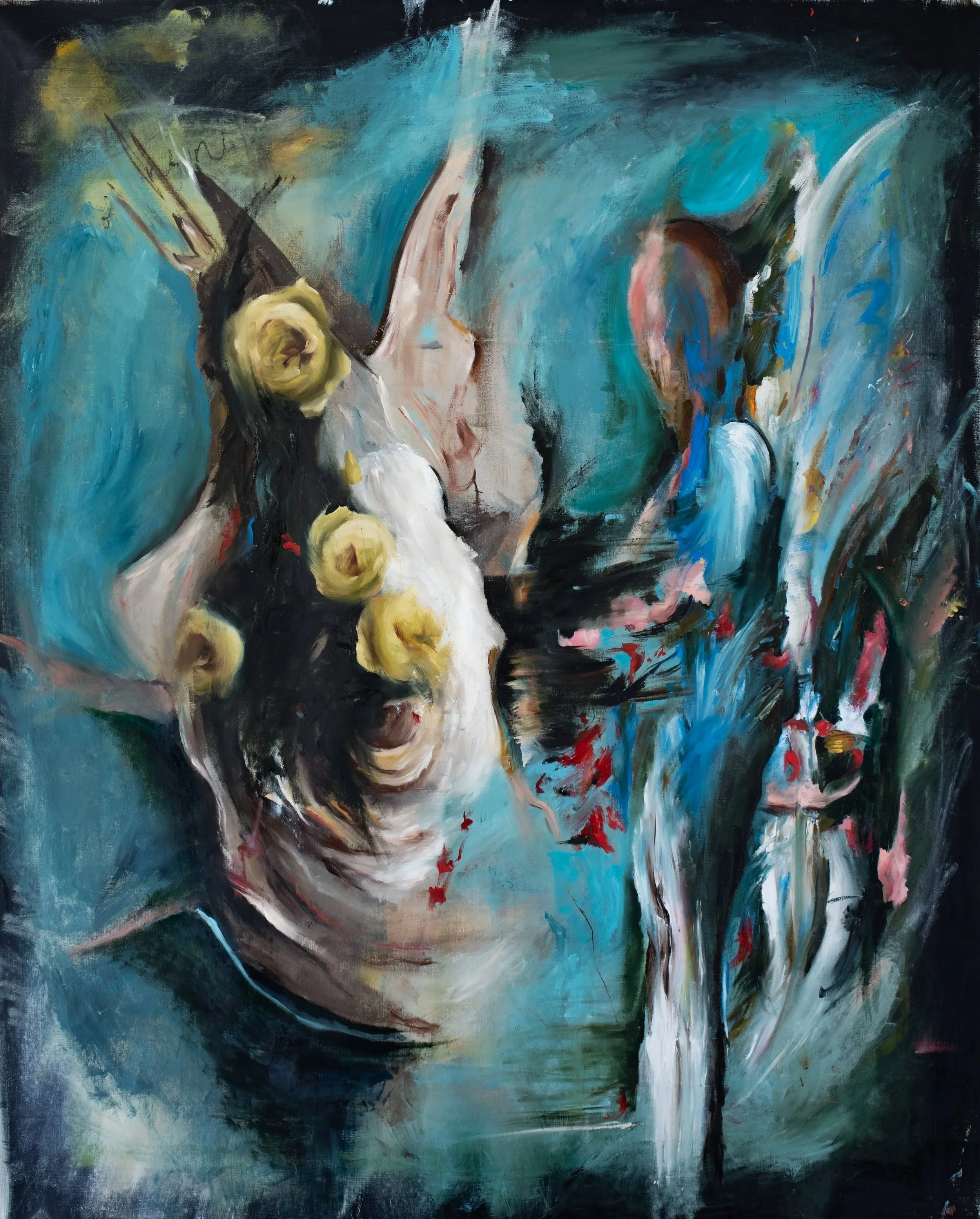 Burial at Sea (Frances' Wedding) 64" x 83", Oil on Linen. 2026