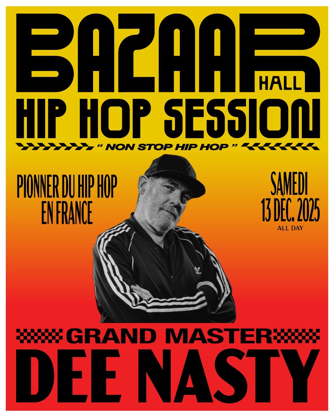 🔥 𝐇𝐈𝐏 𝐇𝐎𝐏 𝐒𝐄𝐒𝐒𝐈𝐎𝐍
Comme promis, on vous en dit plus ⬇️

𝔸𝕦𝕩 𝕡𝕝𝕒𝕥𝕚𝕟𝕖𝕤 : 
𝐃𝐄𝐄 𝐍𝐀𝐒𝐓𝐘, pionner du hip hop en France, a ouvert la voie &agrave; une sc&egrave;ne &eacute;mergente, constitu&eacute;e de rappeurs tels que MC S