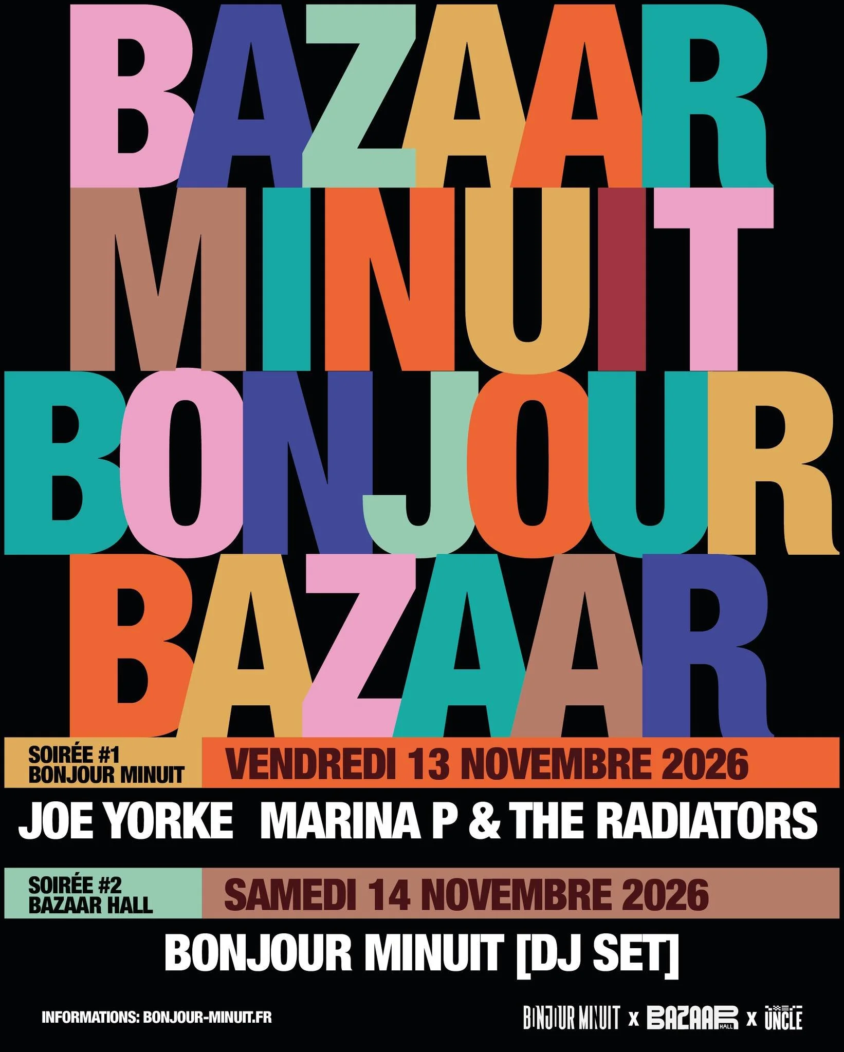 🔭 𝐃𝐀𝐍𝐒 𝐔𝐍 𝐌𝐎𝐈𝐒 : 𝐁𝐎𝐍𝐉𝐎𝐔𝐑 𝐁𝐀𝐙𝐀𝐀𝐑

ACTE II de notre event collab' avec @bonjourminuit22 qui prend les platines au Bazaar Hall, le temps d&rsquo;une soir&eacute;e ! 

Et ils ne viennent pas les mains vides mais avec une s&eacute;