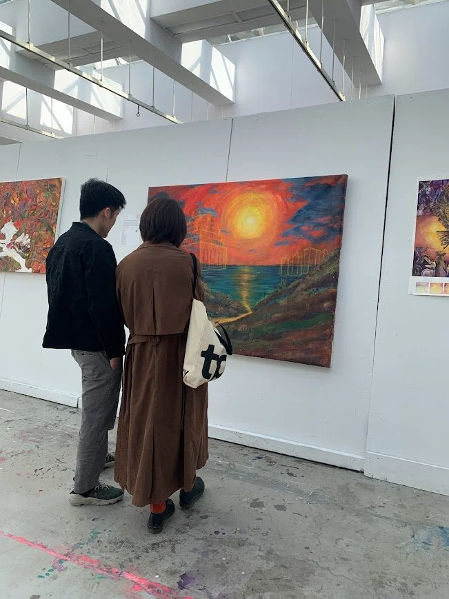 Grad Ex 108 - showcasing my artwork  at OCAD University. This work shown is Into the Void. 