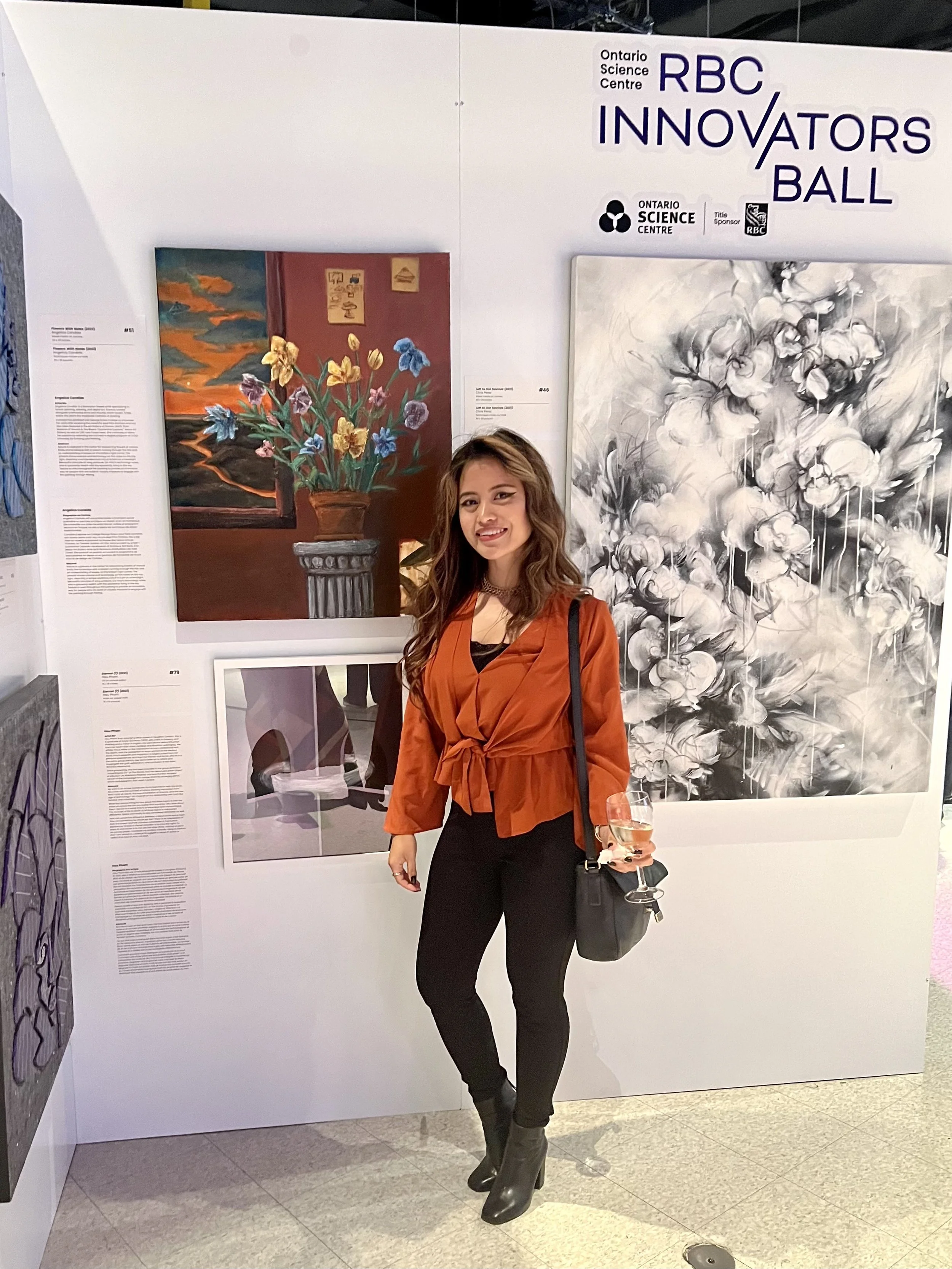 My painting, "Flowers With Notes" was showcased by the Ontario Science Center during their RBC Innovators Ball.