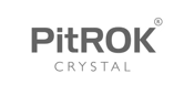 PitRok Crystal logo in black and white.