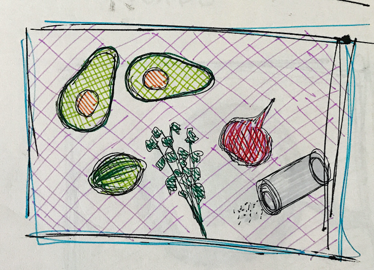 Preliminary sketch of what I wanted my drawings to look like.&nbsp;