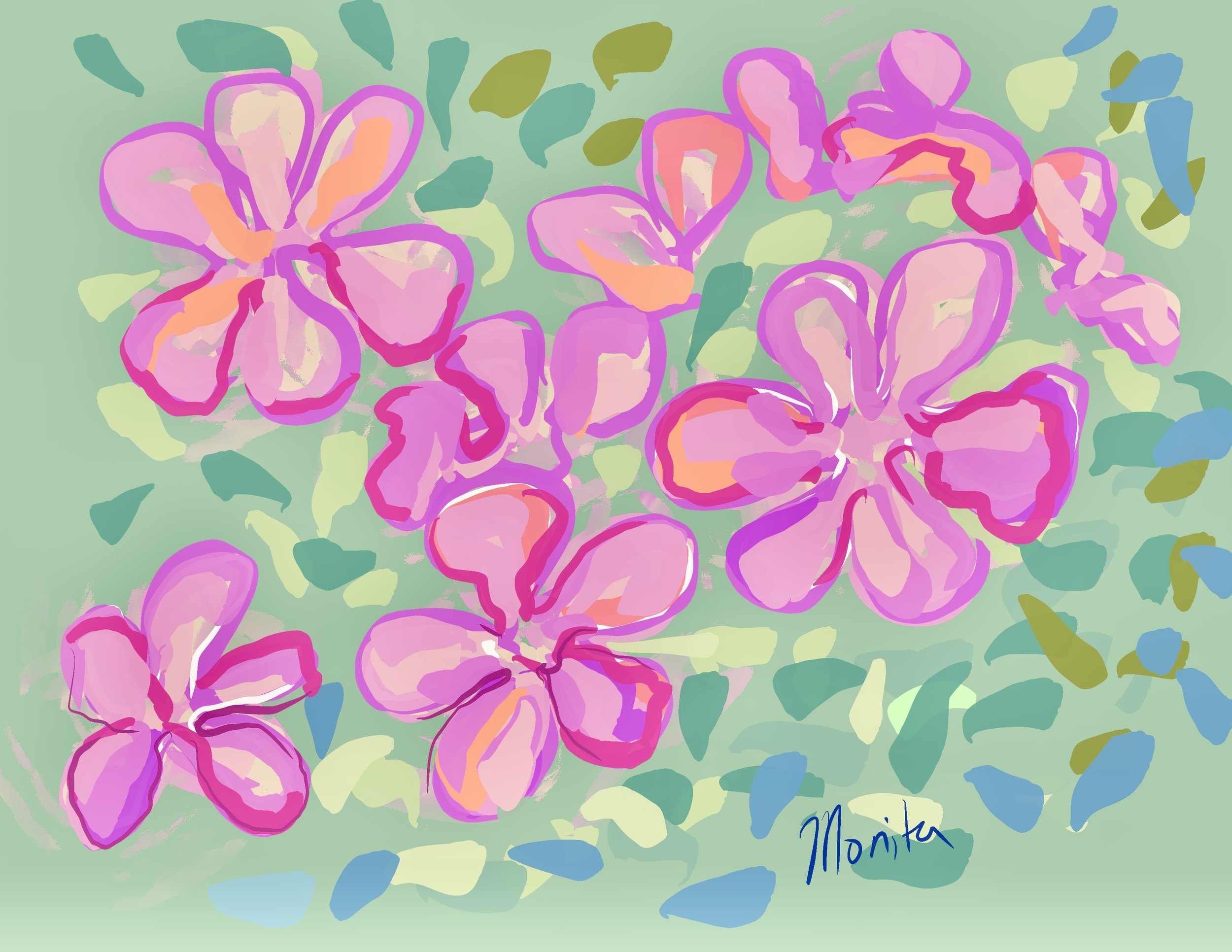 Pink Plumerias