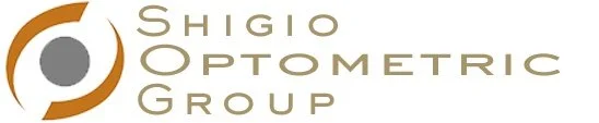 Shigio Optometric Group logo with stylized eye design and text