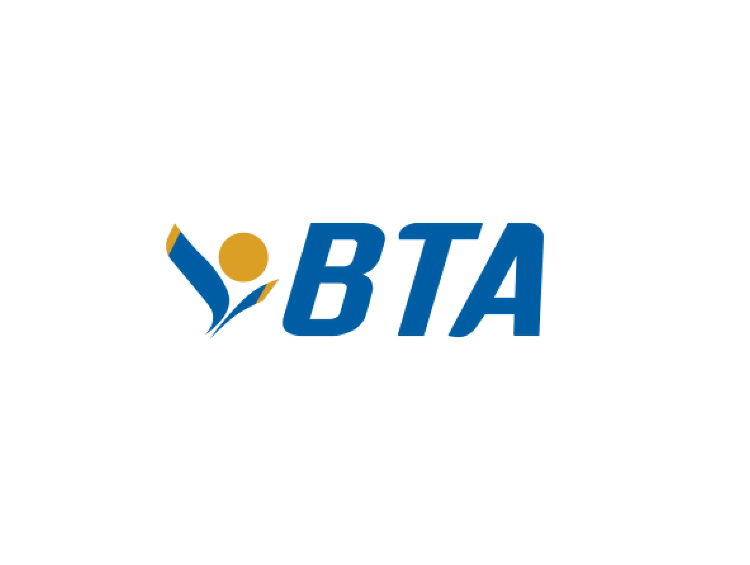 BTA logo featuring stylized human figure in blue and gold with the letters 'BTA' in blue.