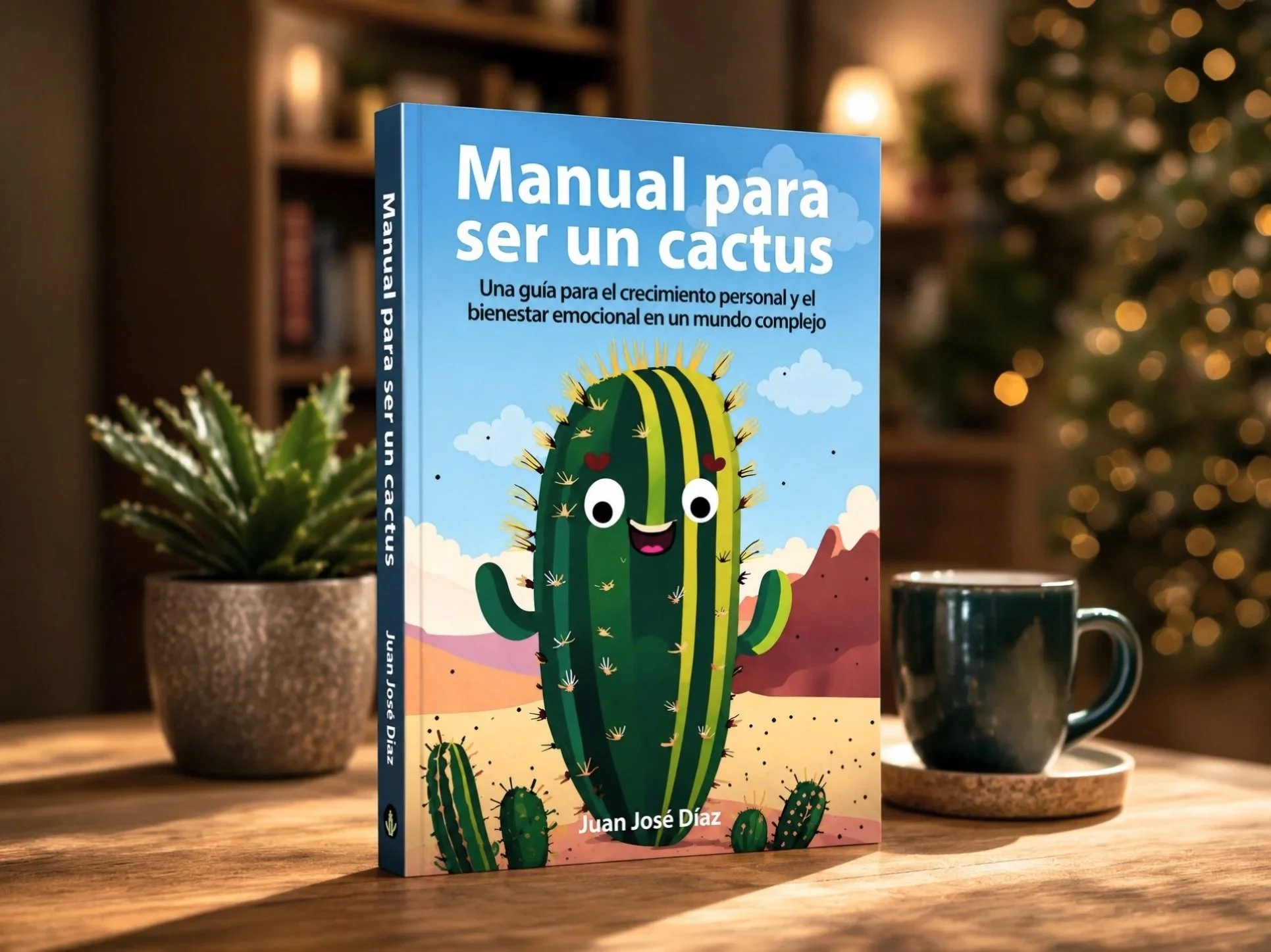 Portada del libro Manual para ser un cactus de Juan José Díaz, guía de crecimiento personal y bienestar emocional disponible en Amazon