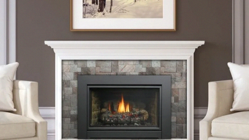 Single-sided gas fireplace