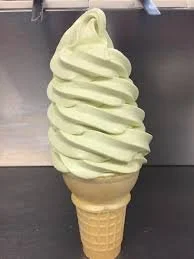 key lime sherbet ice cream cone