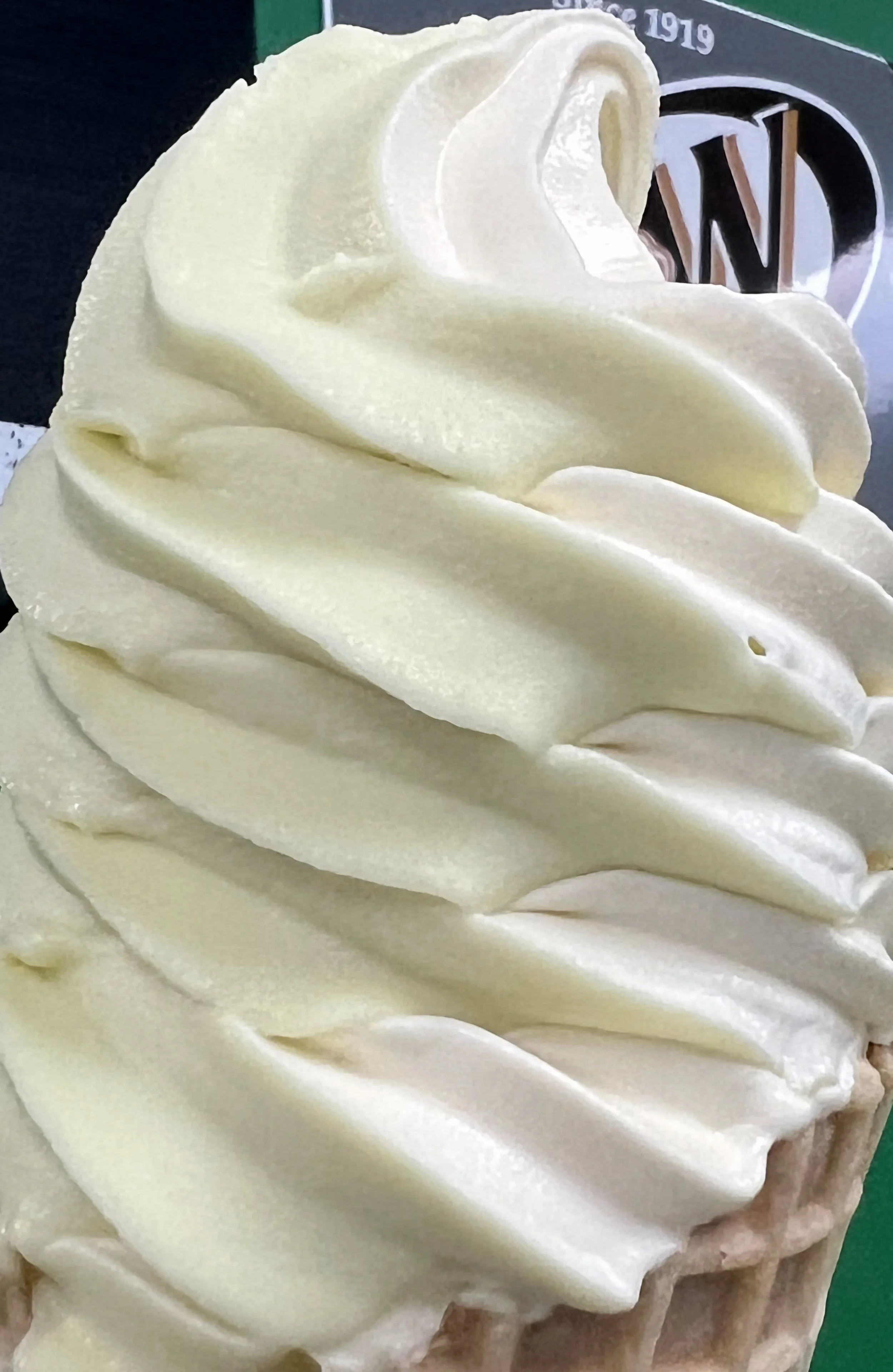 key lime sherbet vanilla ice cream twist cone