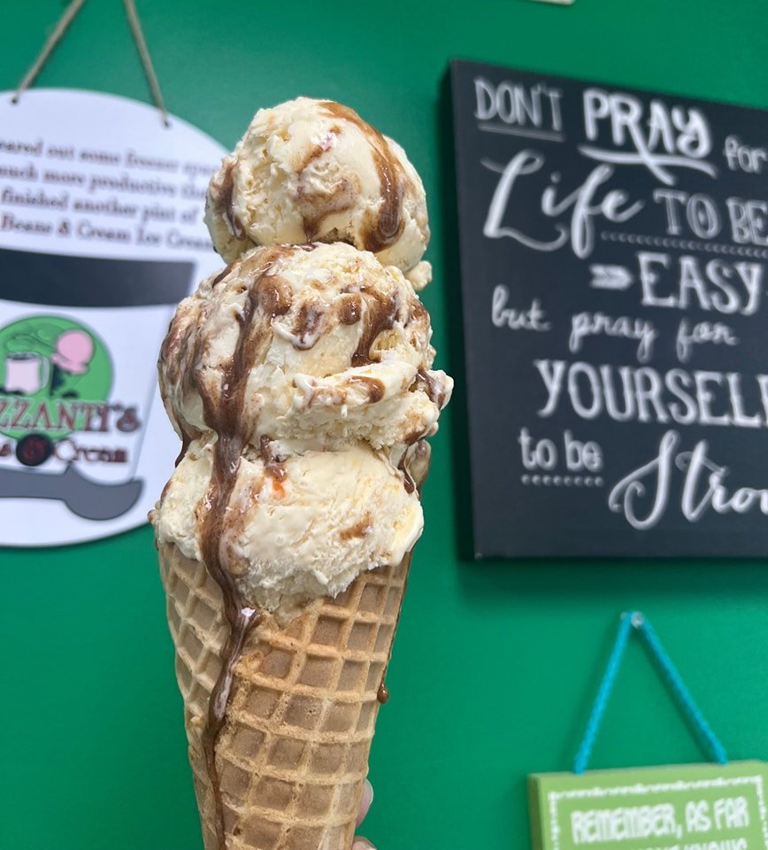 Bourbon Peach Cobbler ice cream
