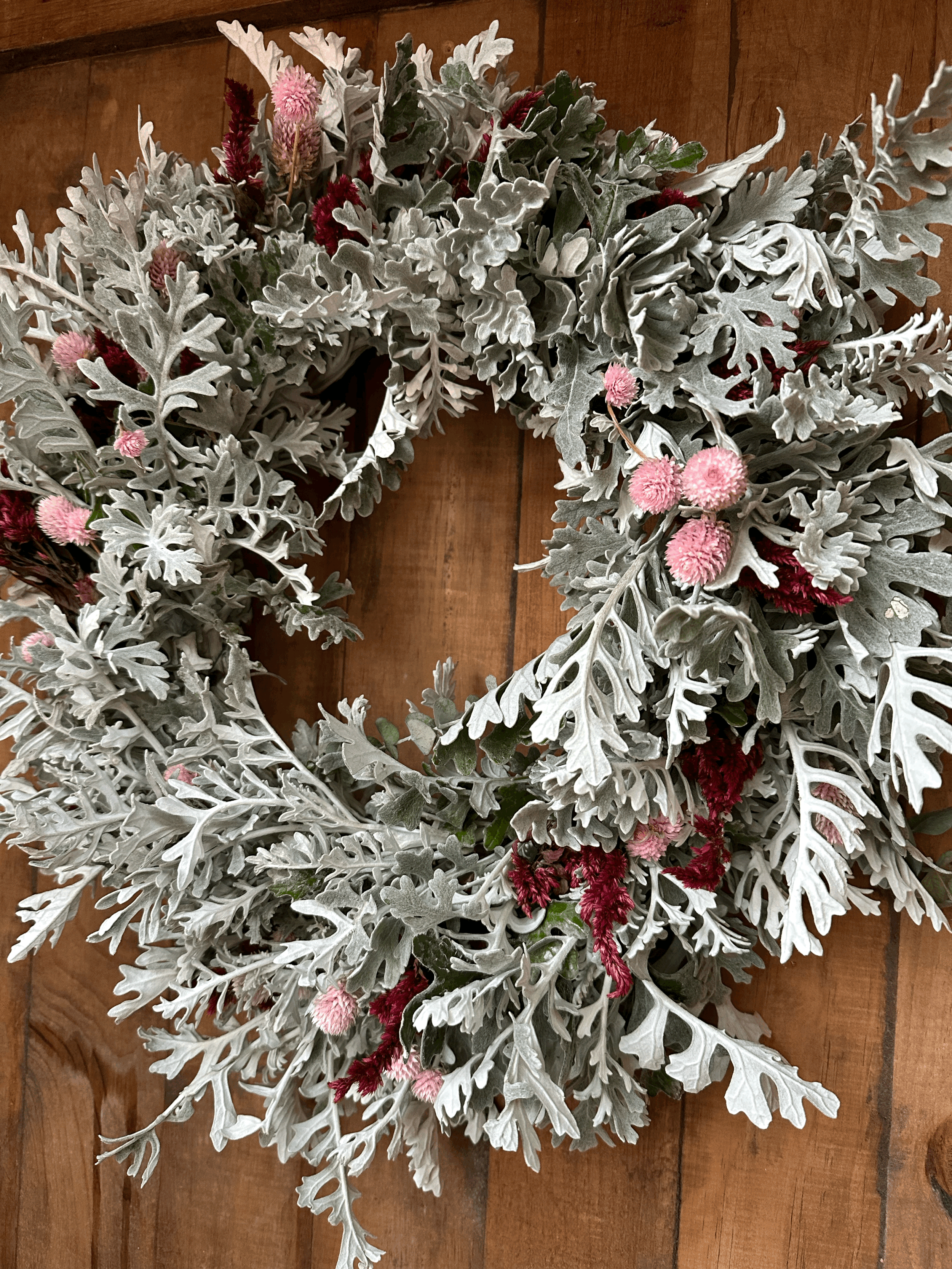 Dusty Miller & Dried Flower Wreath Workshop