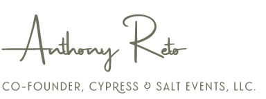 Anthony Reto's signature - Co-Founder of Cypress & Salt Events