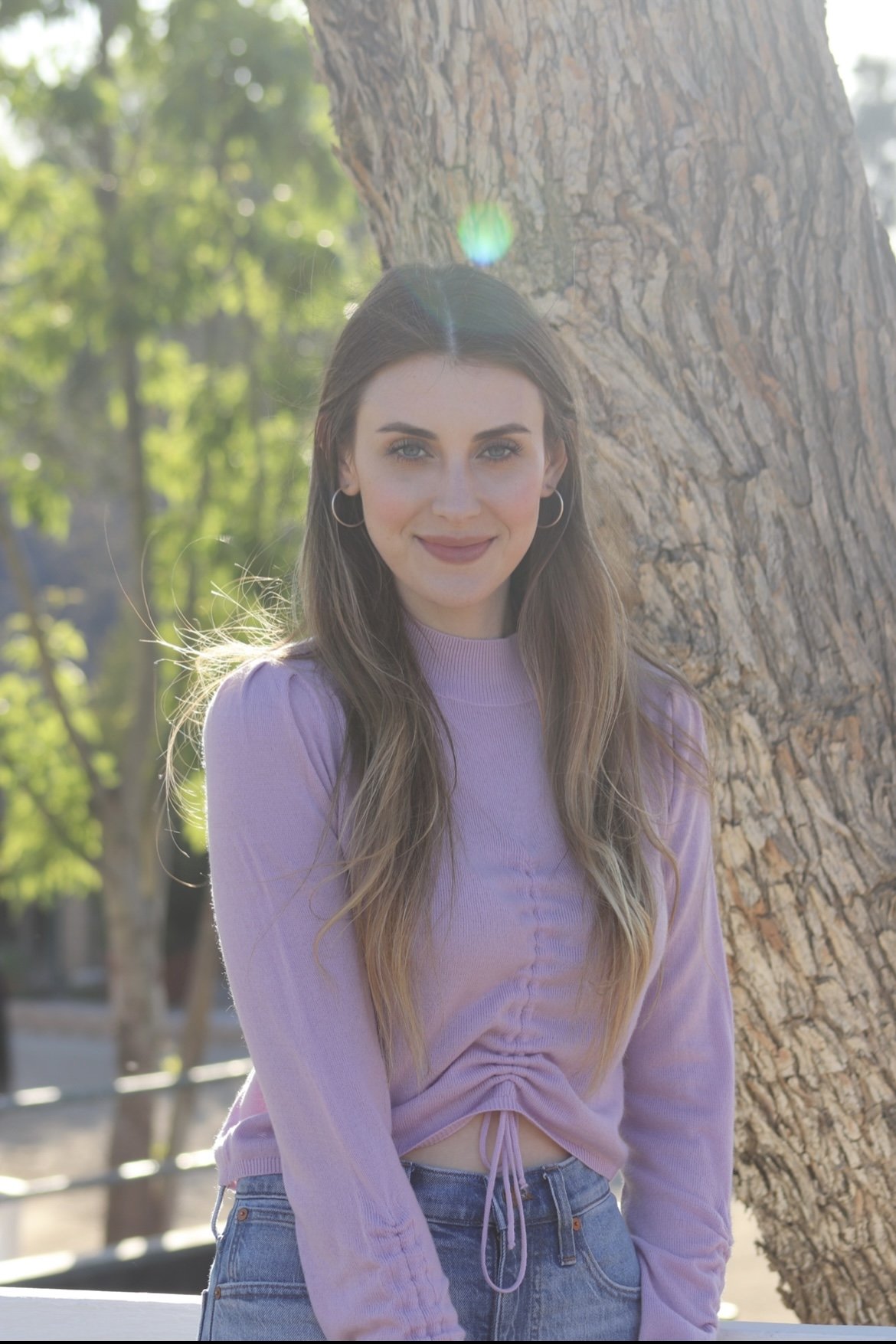 Eating disorder therapist posing in a Los Angeles park