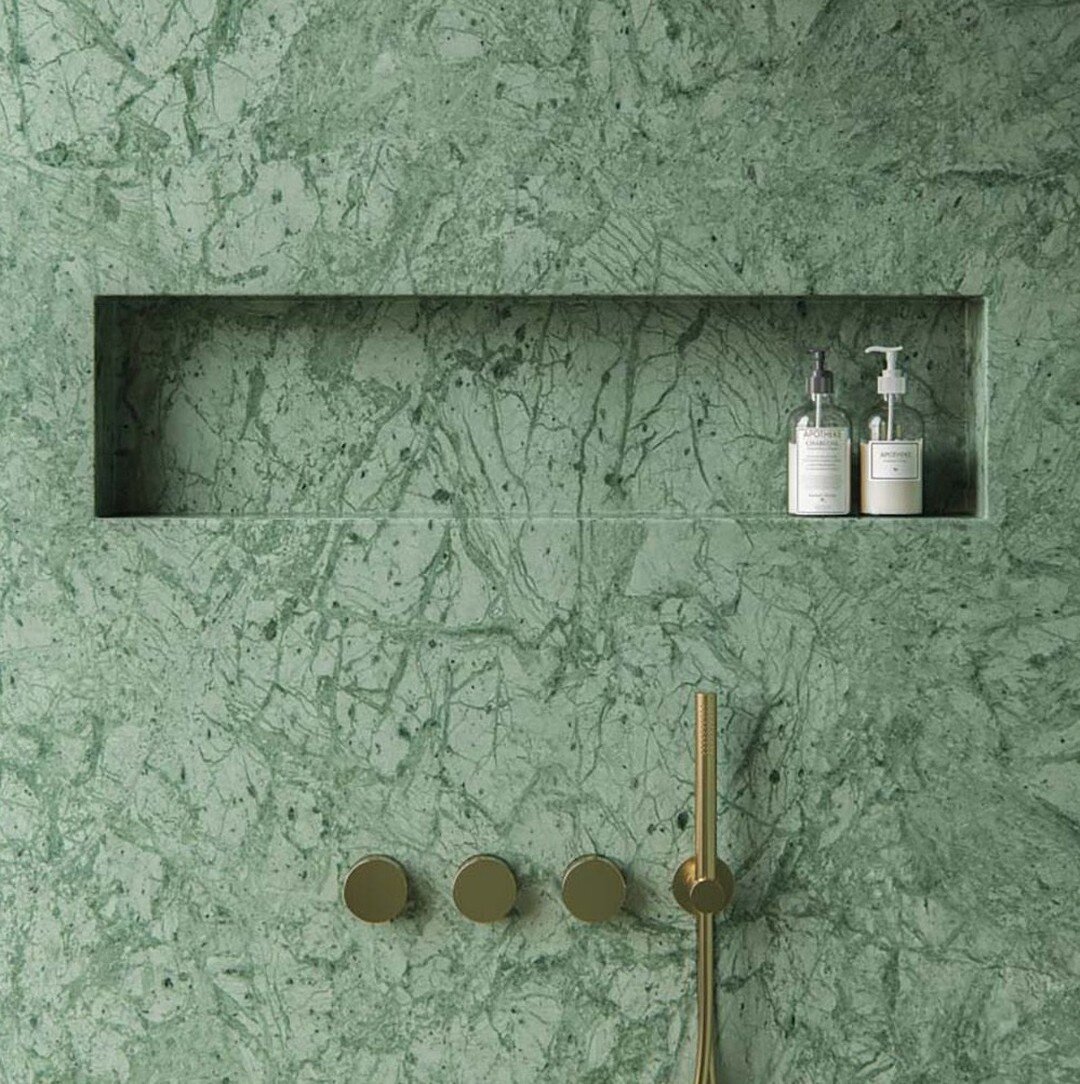 Saturday! I've loving theses showers. Well considered ledges can be both beautiful and functional. They lend well to a modern aesthetic and house items that could otherwise become clutter. 

The possibilities are plentiful in deciding on a finish for