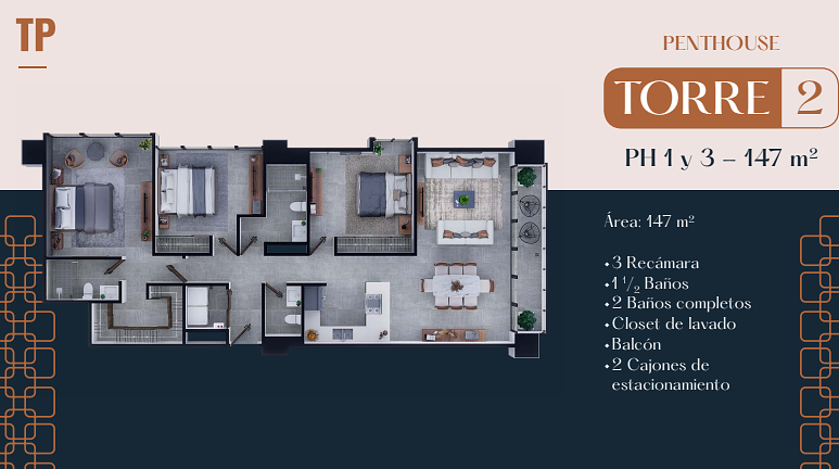 The Park Torre 2 | Penthouse PH1 | 147 m²