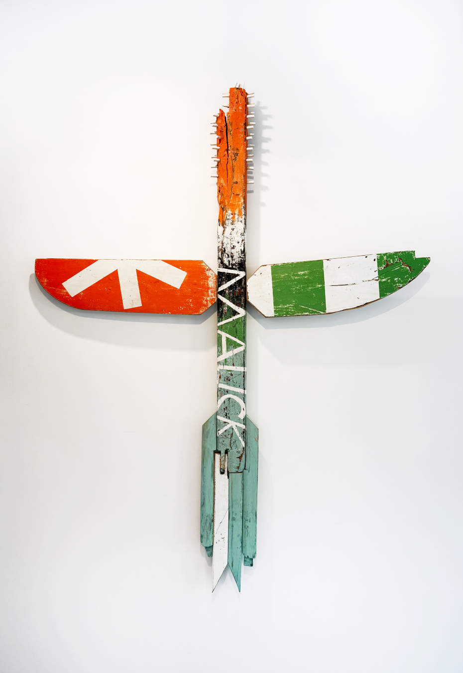 MALICK, 74x35", house paint, wood