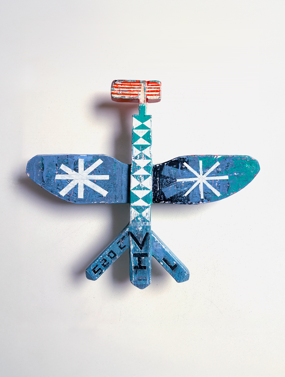 VIL, 2025, 31x24", house paint, wood