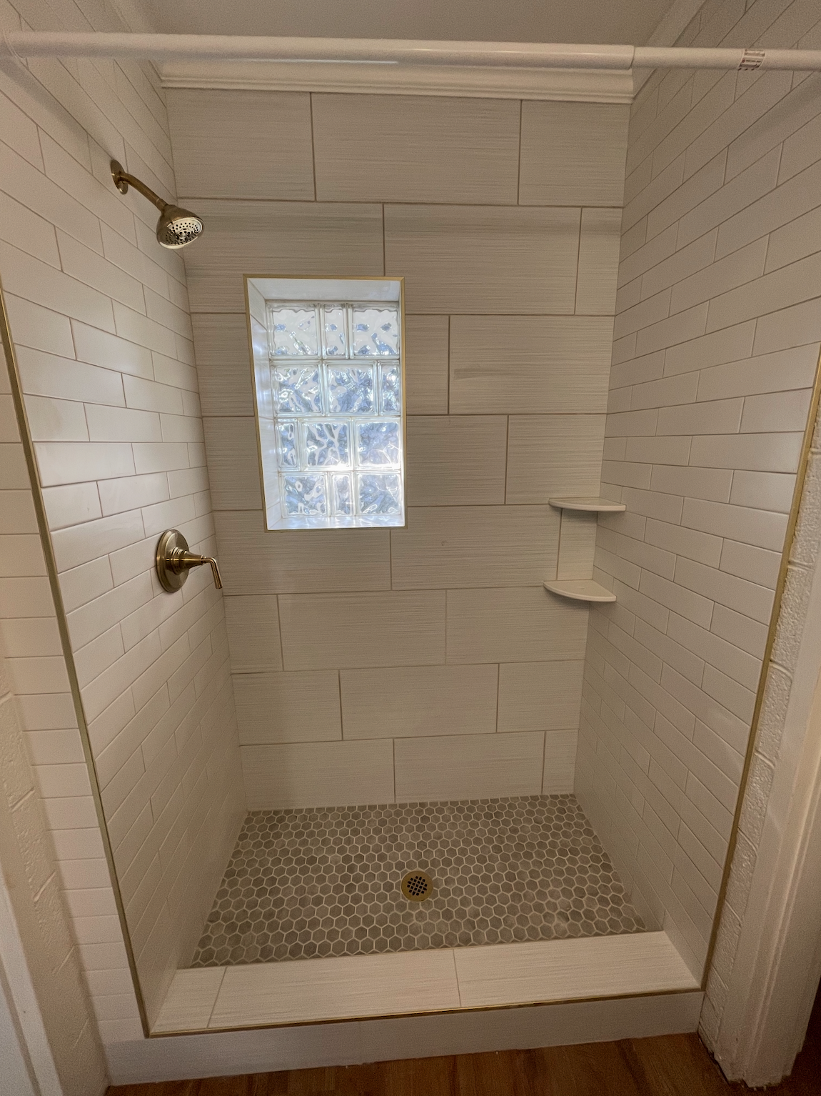 Bathroom remodel with accessibility upgrades for aging-in-place living