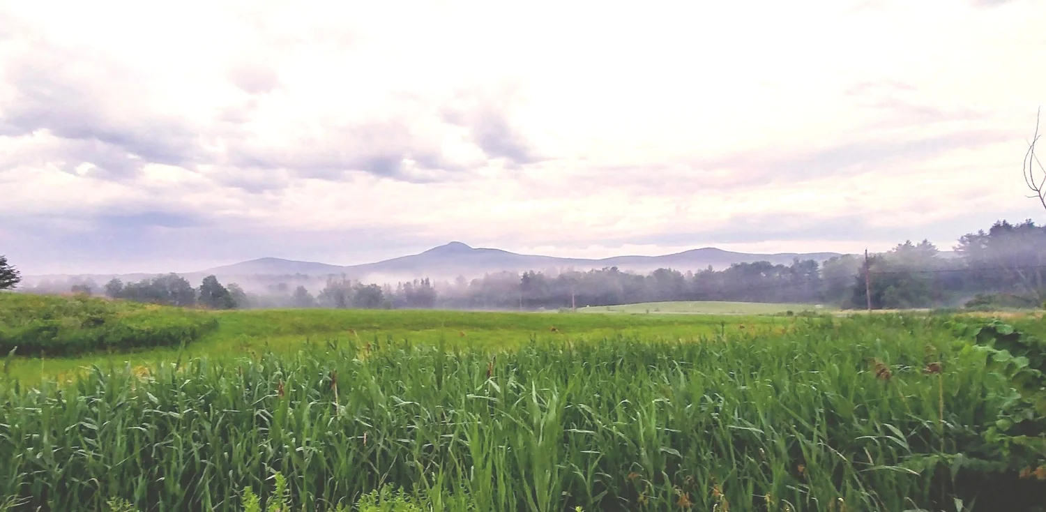 Le Domaine de la Géosophie au lever du jour, en Estrie