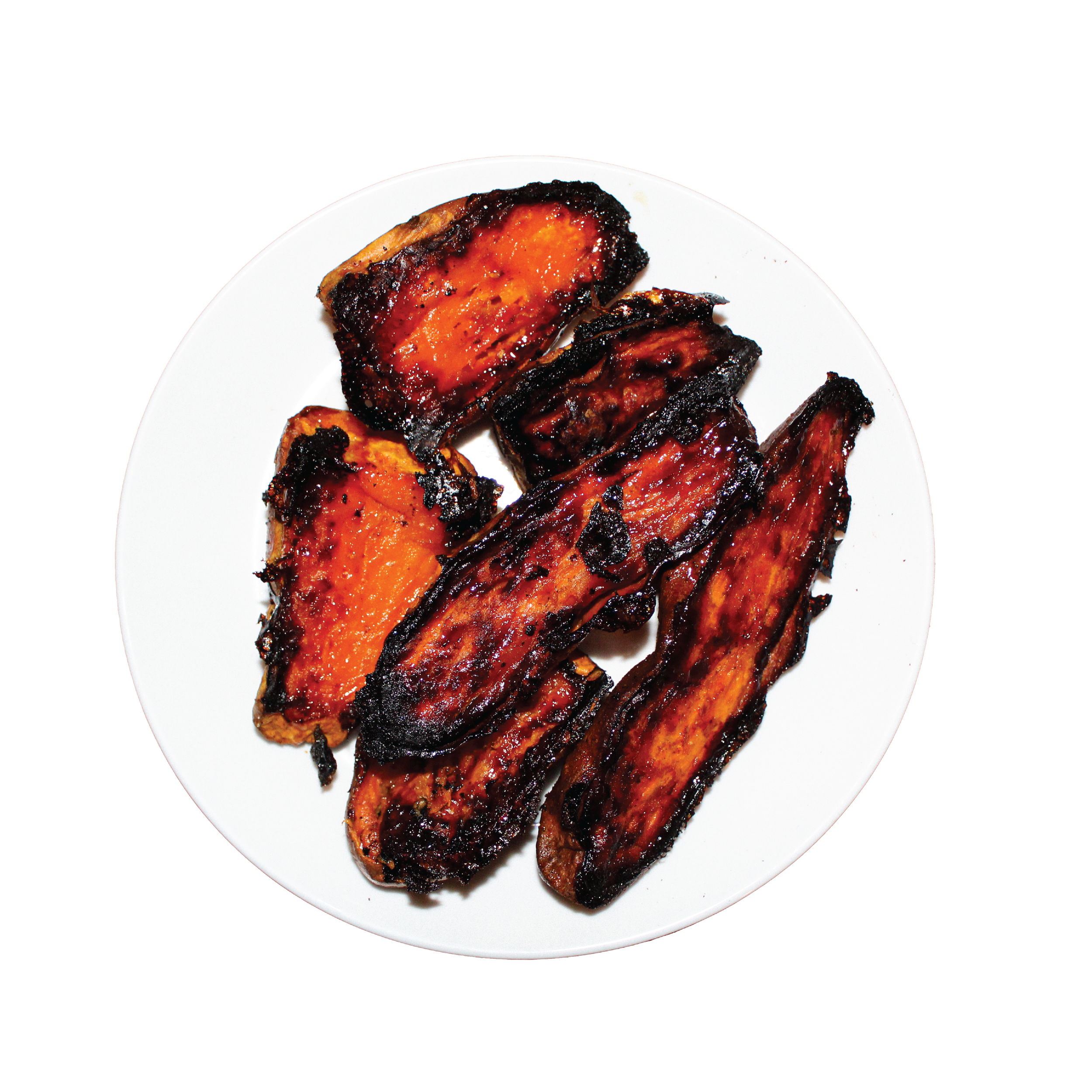 Maple Syrup + Olive Oil Glazed Sweet Potato