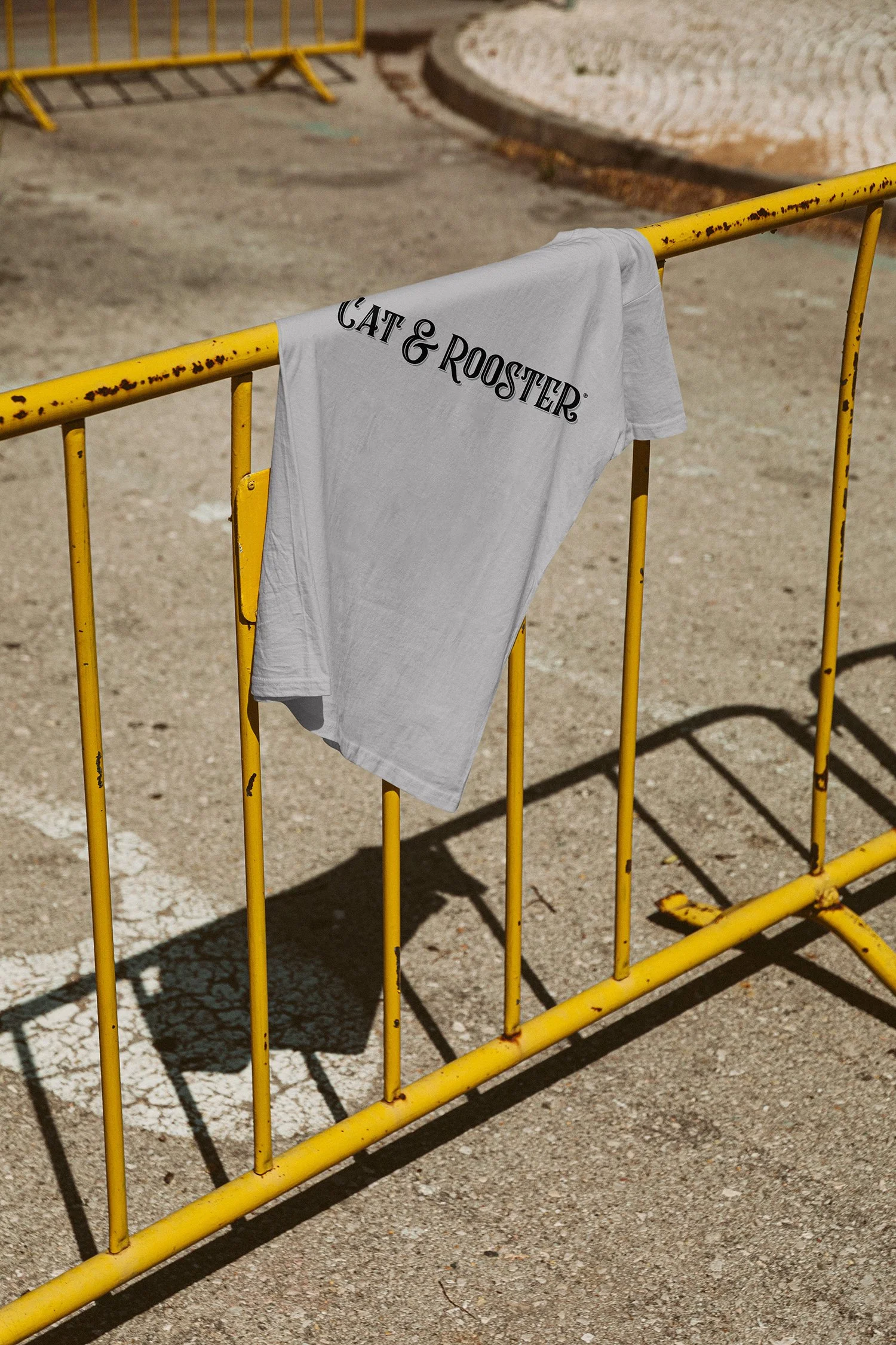 Cat n Rooster Letter Logo Tee