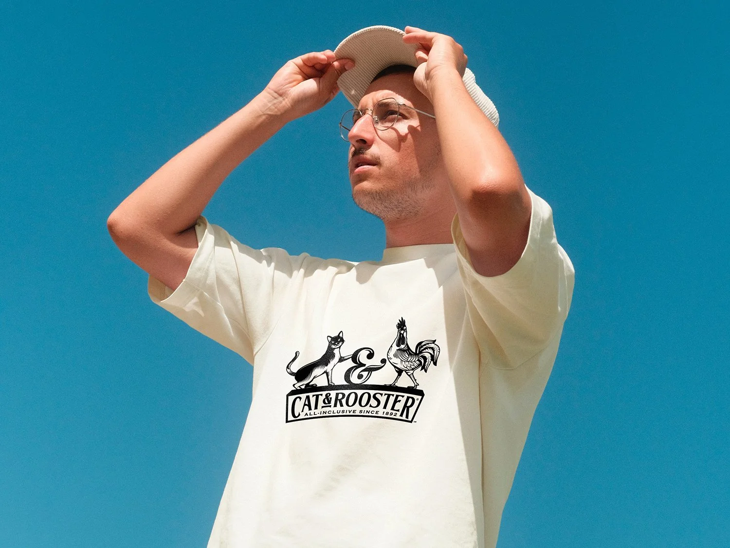 Cat & Rooster Logo Tee