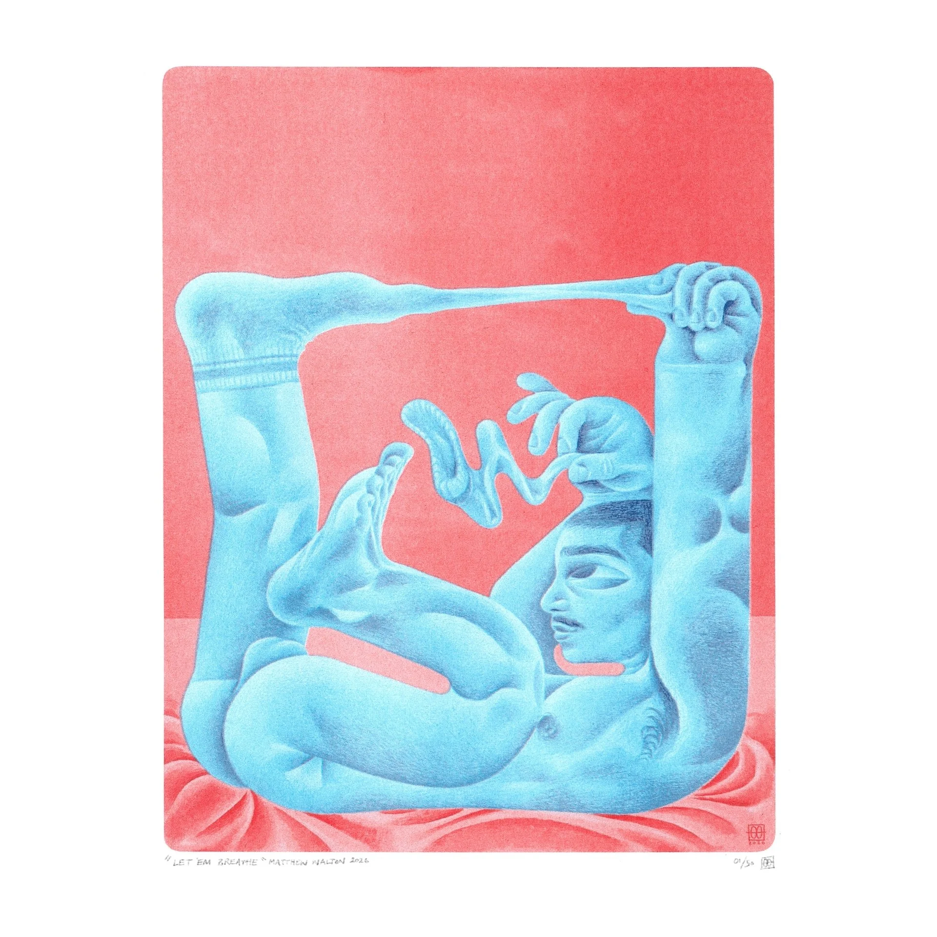 'LET 'EM BREATHE' Limited Edition Risograph Print