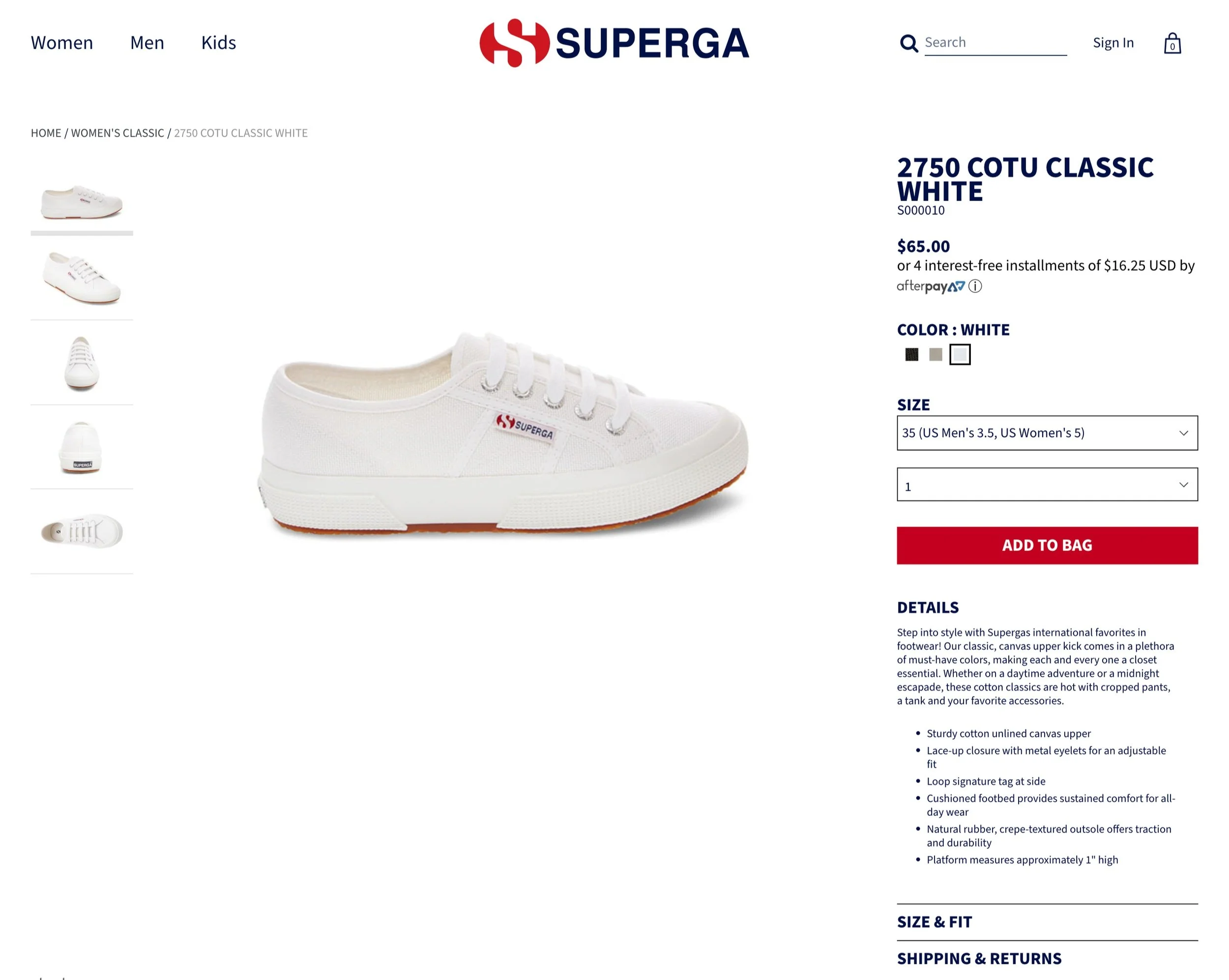 Superga - Steve Madden - Product page