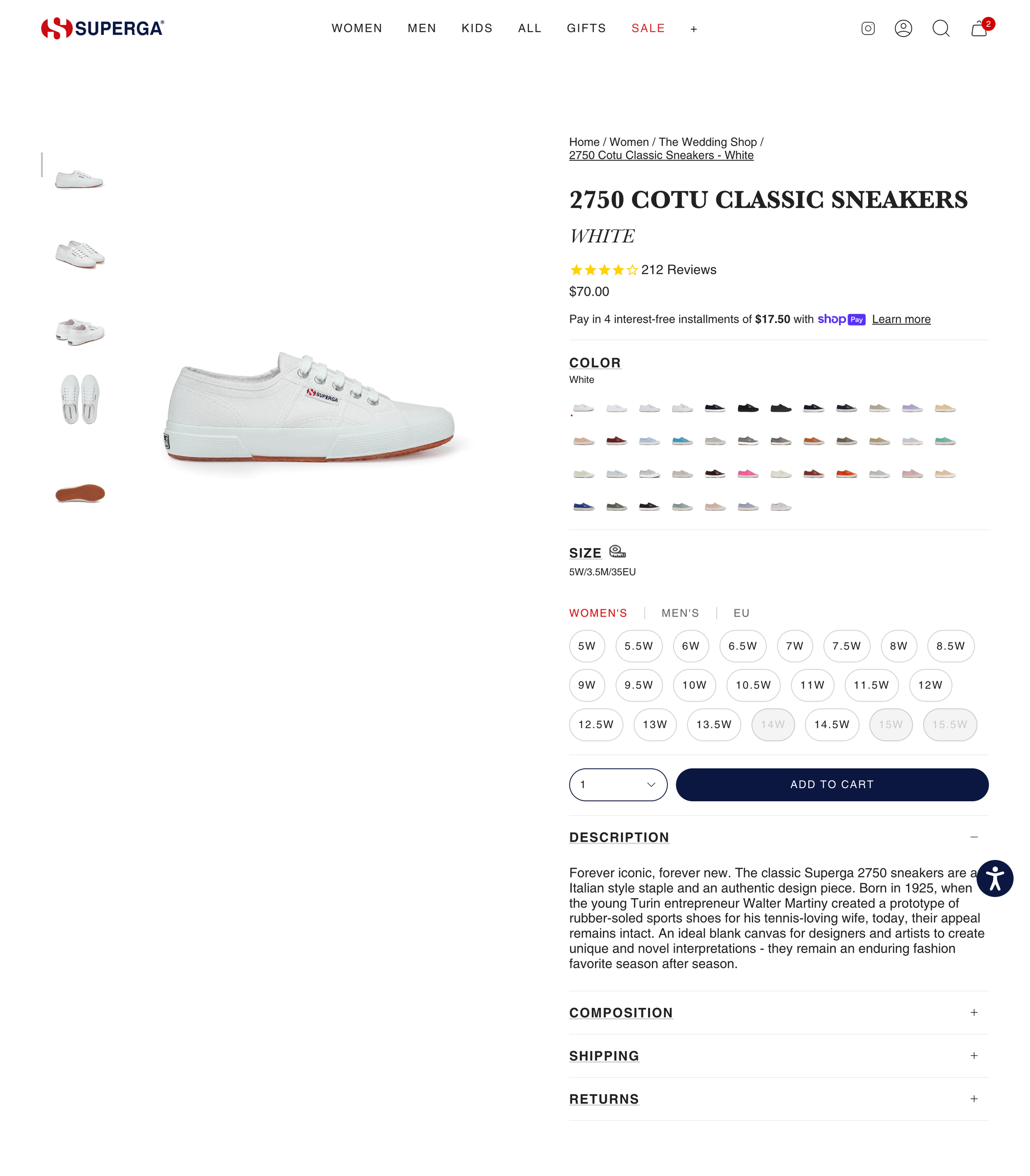 Superga - The Foundation - Product Page