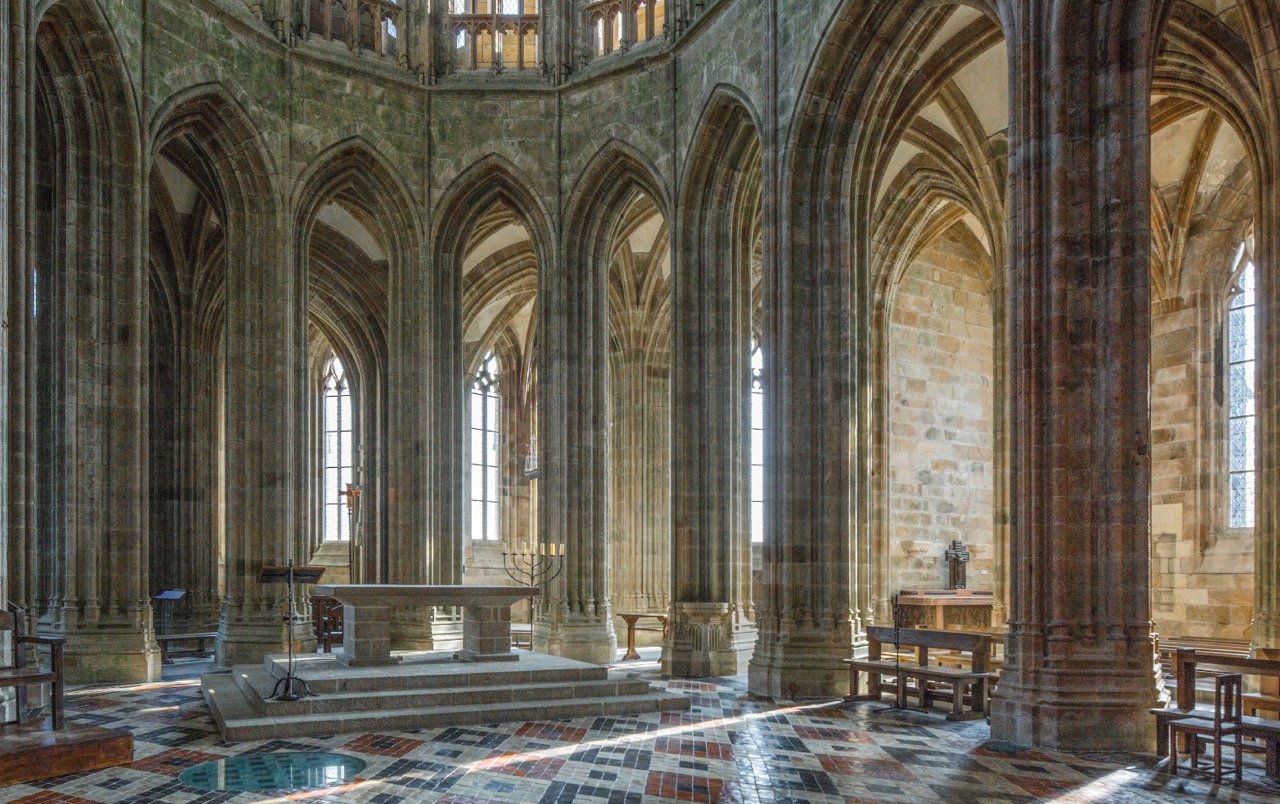  Venture inside Mont Saint-Michel to glimpse the Gothic choir and its Romanesque architecture&nbsp; 