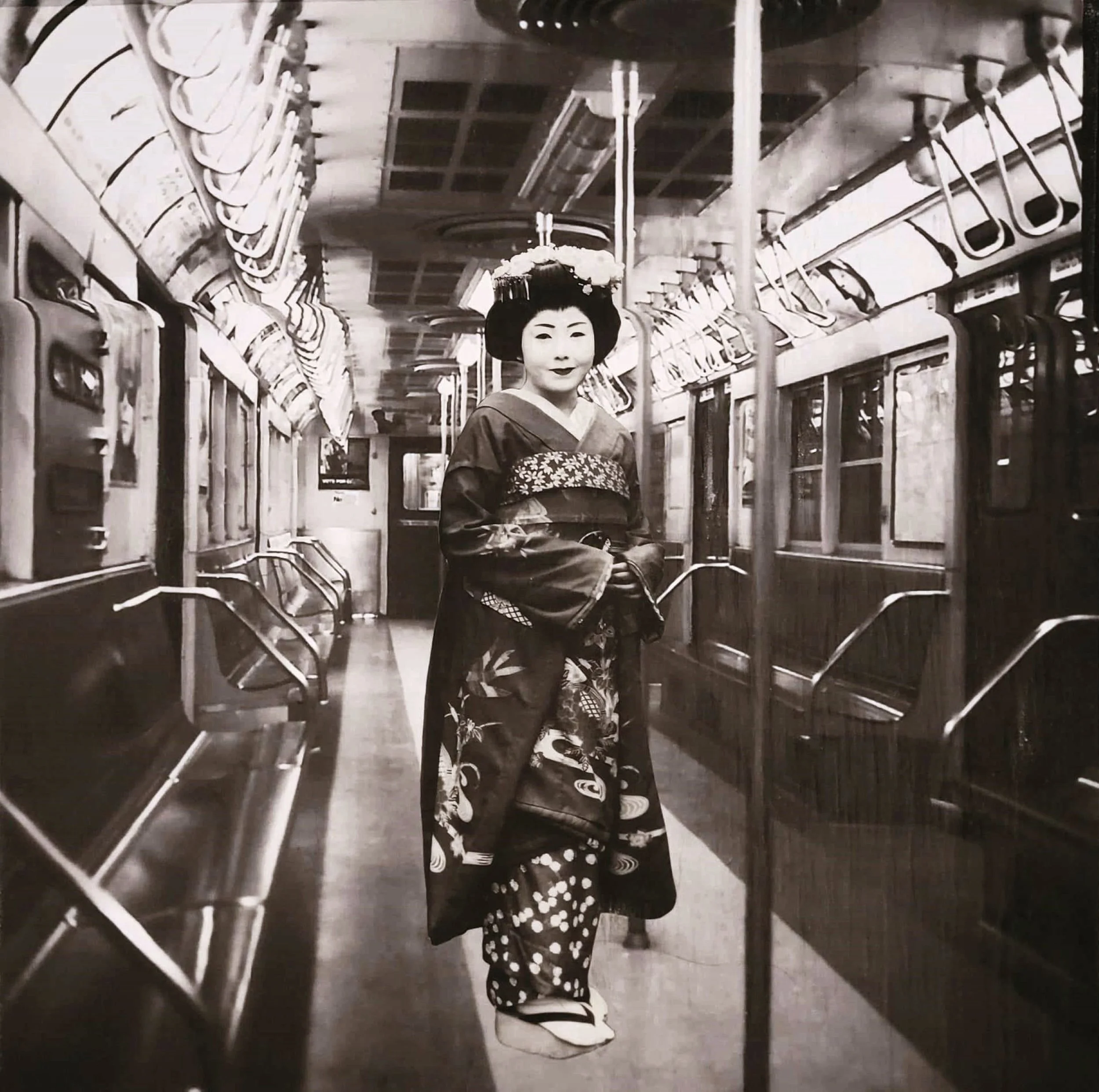 Geisha on Subway 24"x24"