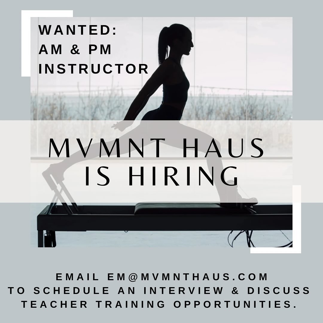 Mvmnt Haus is hiring! 

I continue to be humbled by the support from the CNY community. With that being said, I am looking to hire and accommodate our expanding clientele. 

Comprehensive certifications and experience are preferred, but I am also ope