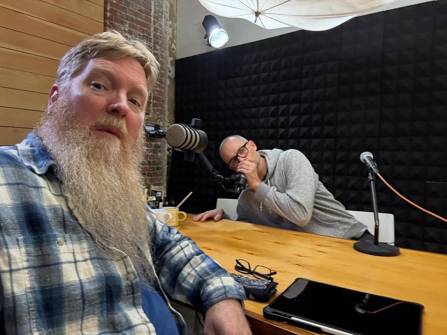 Getting ready for a podcast with @trentbellphotography who is about to drop some knowledge on me. YAAAAAY