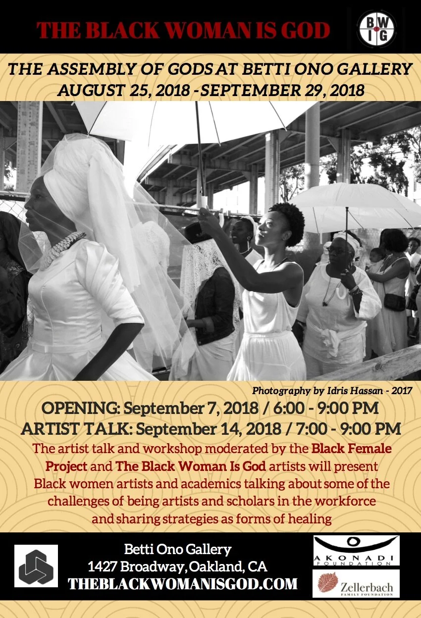The Black Woman Is God: Assembly of Gods Satellite Exhibition on view thru Sept 29th