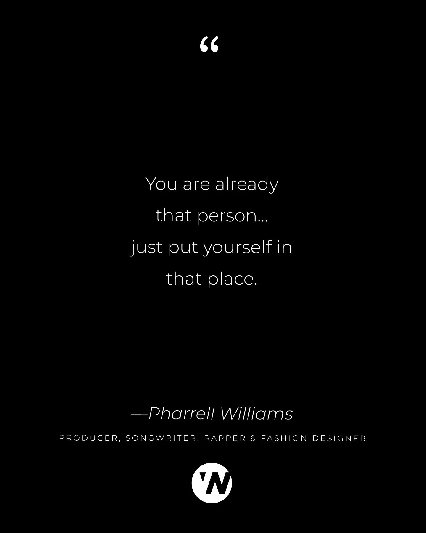 #MondayMotivation 🖤 @pharrell