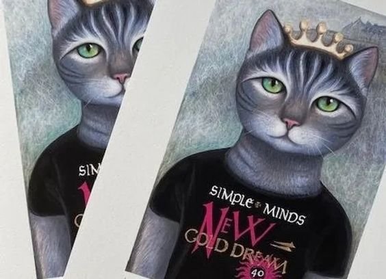 Simple Minds Cat Edinburgh Print