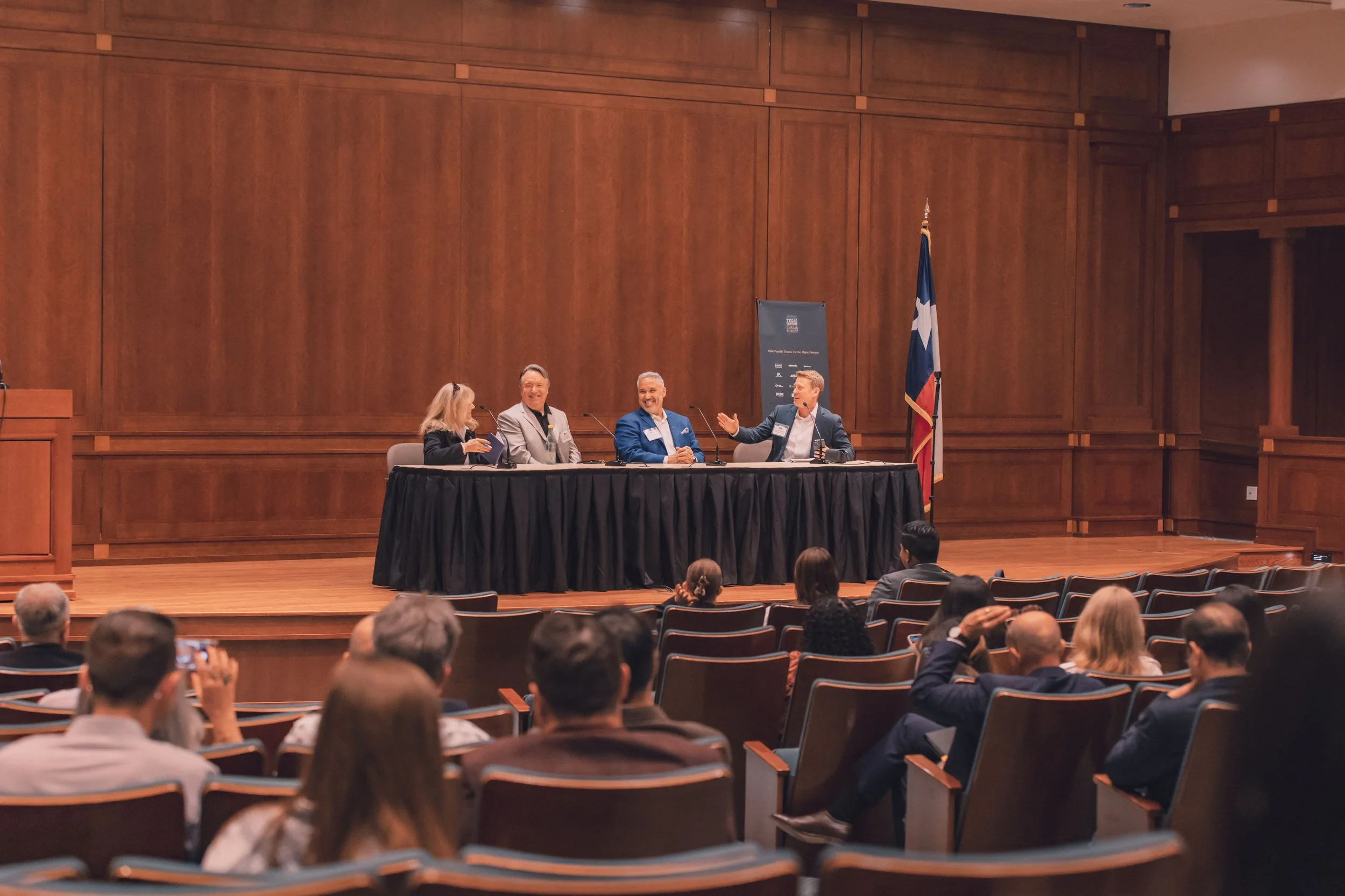 Forum keynote discussing innovation and economic growth in Texas