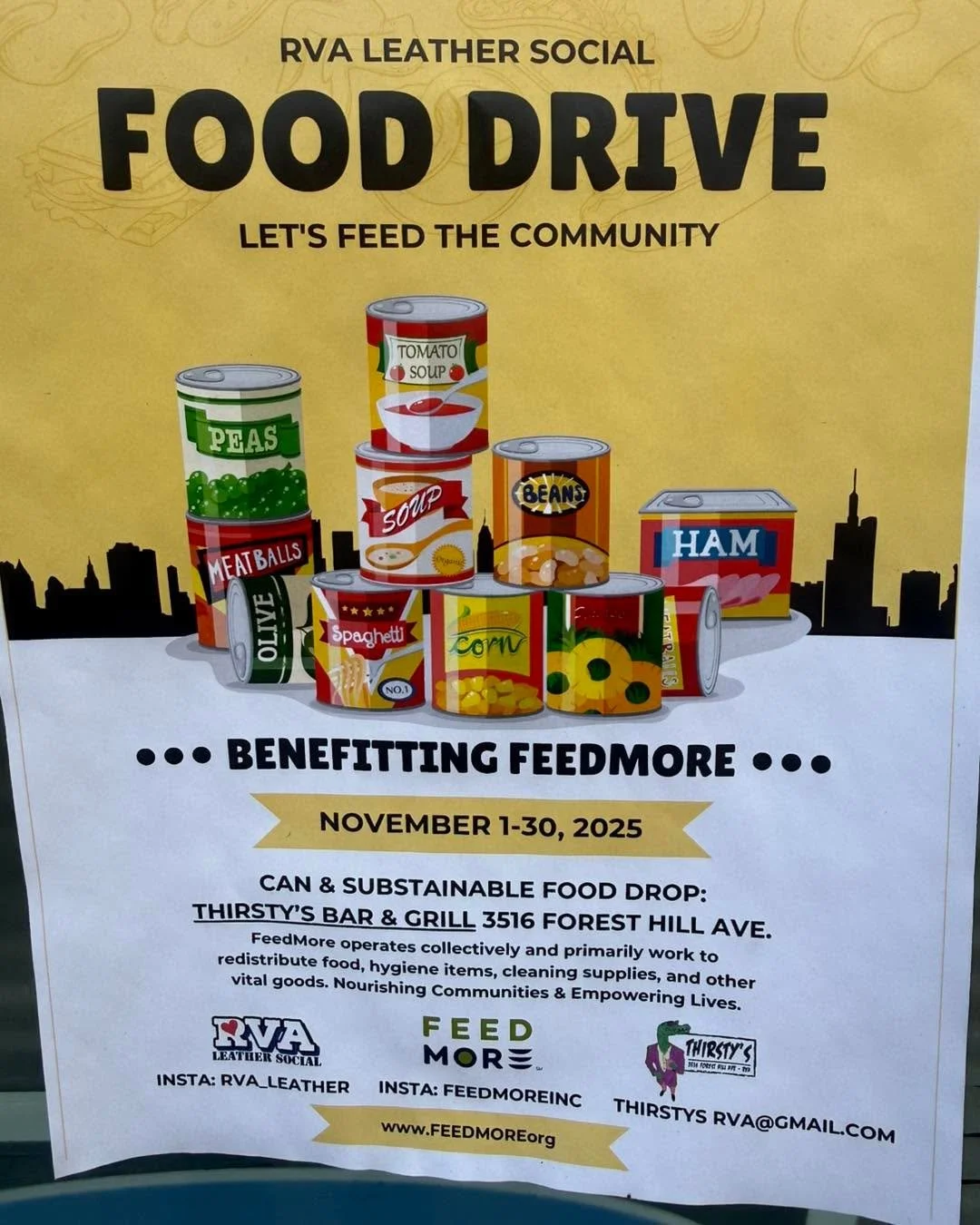 🏳️&zwj;🌈👨&zwj;✈️ Leather Night👨&zwj;✈️ 🏳️&zwj;🌈

Lumberjack theme, 
please no sharp or real axes
Flannel, hairy, beards, tight ripped jeans

Bring canned food or donate to our local Virginia food bank, FeedMore
All Jell-O shot sales go to FeedM